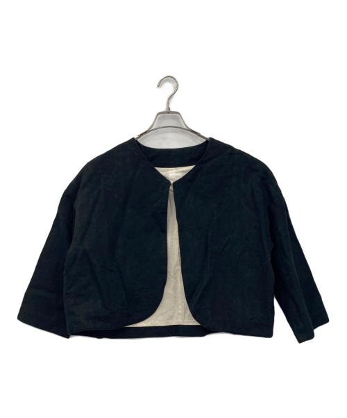 Gauze（ガーゼ）gauze (ガーゼ) リネンジャケット ブラック サイズ:freeの古着・服飾アイテム