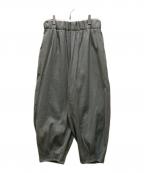 NO CONTROL AIRノーコントロールエアー）の古着「ポリエステルリネン裾タックパンツ」｜ブルー