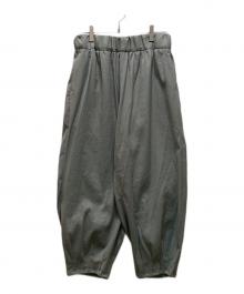 NO CONTROL AIR（ノーコントロールエアー）の古着「ポリエステルリネン裾タックパンツ」｜ブルー