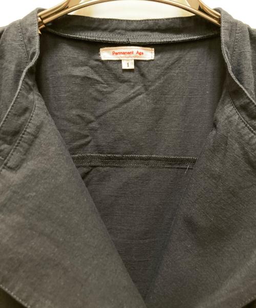 Permanent Age（パーマネントエイジ）permanent age (パーマネントエイジ) ノースリーブリネンワンピース ブラック サイズ:FREEの古着・服飾アイテム