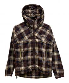 THE NORTHFACE PURPLELABEL（ザ・ノースフェイス パープルレーベル）の古着「チェックパーカー」｜ブラウン