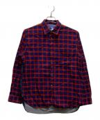 COMME des GARCONS JUNYA WATANABE MANコム デ ギャルソン ジュンヤ ワタナベ マン）の古着「切替チェックシャツ」｜レッド