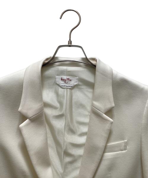kay me（ケイミー）kay me (ケイミー) ストレッチテーラードジャケット ホワイト サイズ:11の古着・服飾アイテム