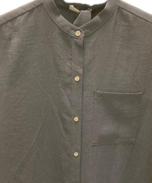 theory luxe（セオリーリュクス）theory luxe (セオリーリュクス) バンドカラーシャツワンピース ネイビー サイズ:38の古着・服飾アイテム