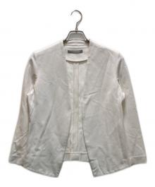 theory luxe（セオリーリュクス）の古着「ノーカラージャケット」｜ホワイト