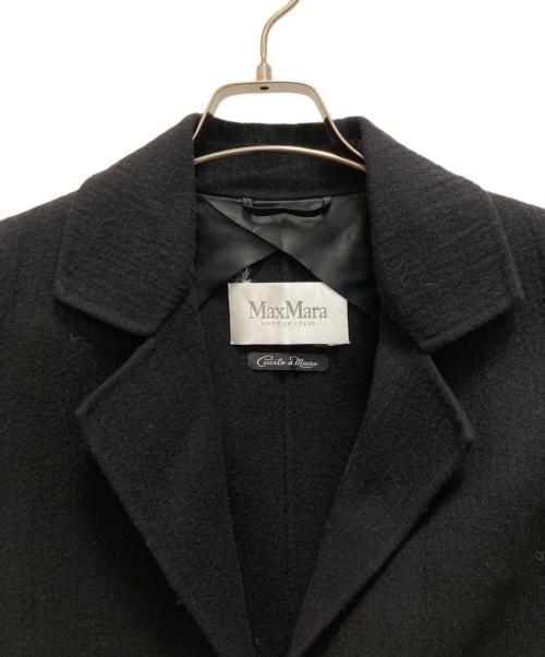 MaxMara（マックスマーラ）MaxMara (マックスマーラ) クチートアマーノ ウールチェスターコート ブラック サイズ:42の古着・服飾アイテム