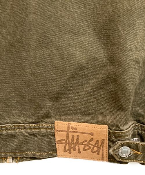 stussy（ステューシー）stussy (ステューシー) デニムジップワークジャケット グリーン サイズ:Mの古着・服飾アイテム