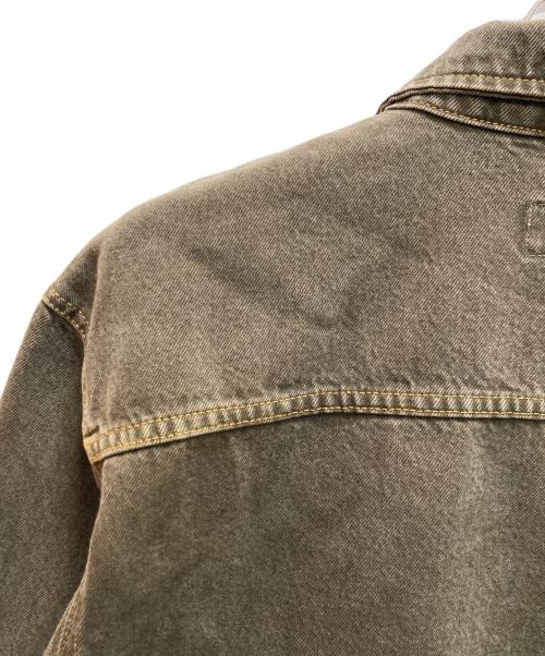 stussy（ステューシー）stussy (ステューシー) デニムジップワークジャケット グリーン サイズ:Mの古着・服飾アイテム
