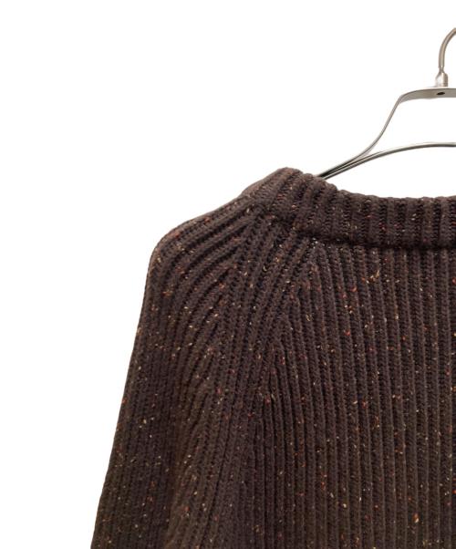 JIL SANDER（ジルサンダー）JIL SANDER (ジルサンダー) ネップローゲージニット ブラウン サイズ:52の古着・服飾アイテム
