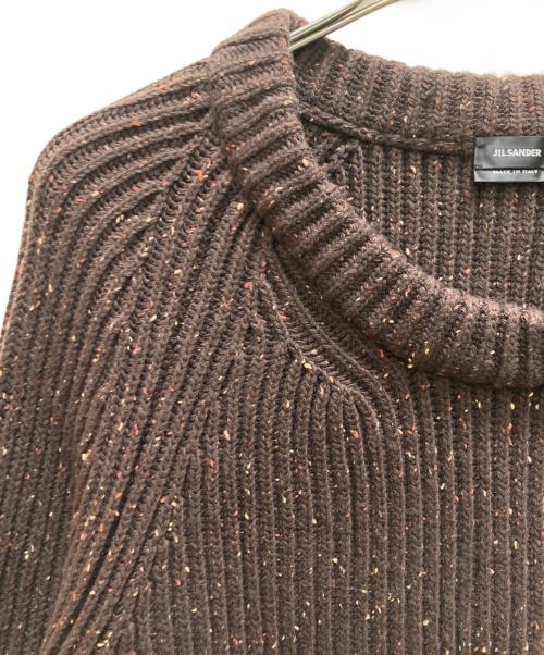 JIL SANDER（ジルサンダー）JIL SANDER (ジルサンダー) ネップローゲージニット ブラウン サイズ:52の古着・服飾アイテム