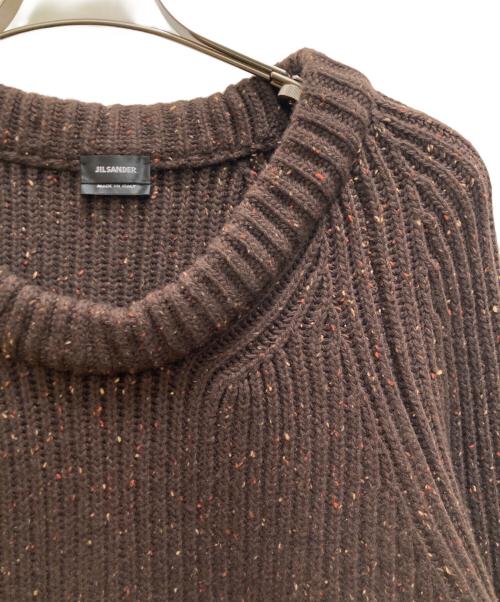 JIL SANDER（ジルサンダー）JIL SANDER (ジルサンダー) ネップローゲージニット ブラウン サイズ:52の古着・服飾アイテム
