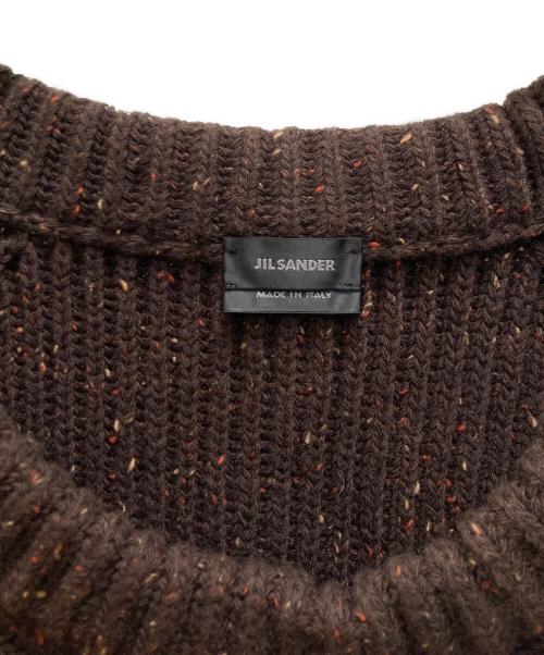 JIL SANDER（ジルサンダー）JIL SANDER (ジルサンダー) ネップローゲージニット ブラウン サイズ:52の古着・服飾アイテム