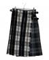 O'NEIL OF DUBLIN（オニールオブダブリン）の古着「キルトラップチェックロングスカート」｜グレー