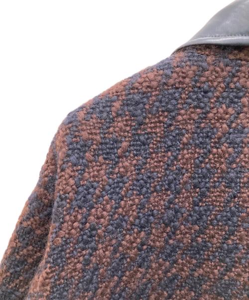 MOGA（モガ）MOGA (モガ) ロービング千鳥Aラインコート パープル サイズ:1の古着・服飾アイテム