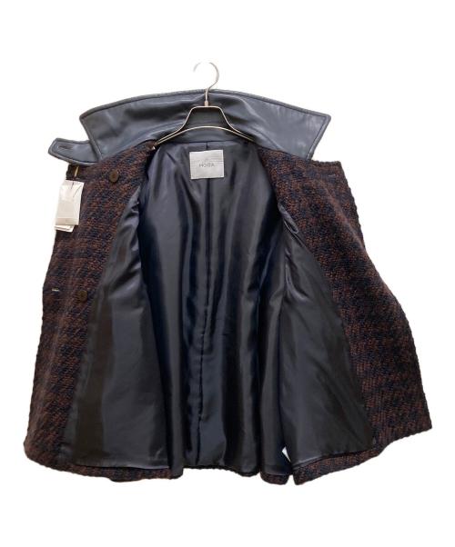 MOGA（モガ）MOGA (モガ) ロービング千鳥Aラインコート パープル サイズ:1の古着・服飾アイテム