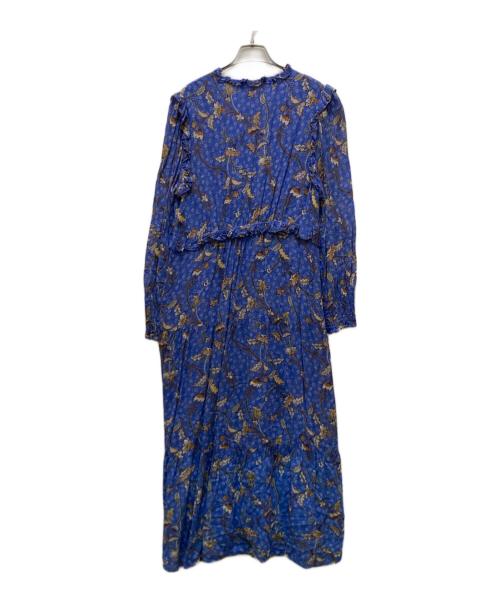 SECOND FEMALE（セカンドフィメール）SECOND FEMALE (セカンドフィメール) 総柄ワンピース ブルー サイズ:Mの古着・服飾アイテム