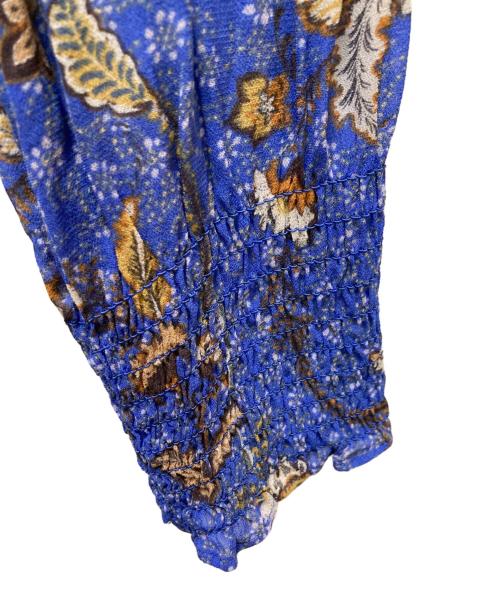 SECOND FEMALE（セカンドフィメール）SECOND FEMALE (セカンドフィメール) 総柄ワンピース ブルー サイズ:Mの古着・服飾アイテム