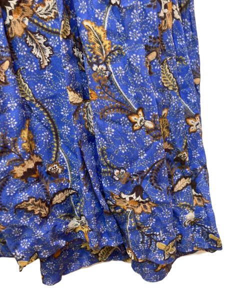 SECOND FEMALE（セカンドフィメール）SECOND FEMALE (セカンドフィメール) 総柄ワンピース ブルー サイズ:Mの古着・服飾アイテム