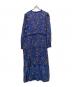 SECOND FEMALE (セカンドフィメール) 総柄ワンピース ブルー サイズ:M：4000円