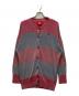 Vivienne Westwood RED LABEL（ヴィヴィアンウエストウッドレッドレーベル）の古着「ノーカラーボーダーロングカーディガン」｜レッド×ブルー