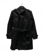 BARNEYS NEWYORKバーニーズ・ニューヨーク）の古着「ツイードライナー付トレンチコート」｜ブラック