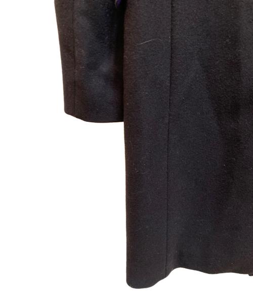 PAUL SMITH（ポールスミス）Paul Smith (ポールスミス) 裏地マルチカラーキルティングチェスターコート ブラック サイズ:Lの古着・服飾アイテム