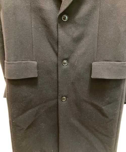 PAUL SMITH（ポールスミス）Paul Smith (ポールスミス) 裏地マルチカラーキルティングチェスターコート ブラック サイズ:Lの古着・服飾アイテム