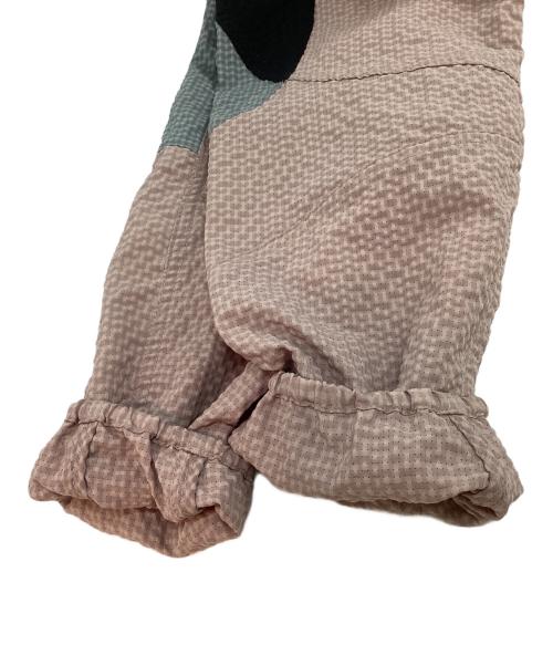 EMPORIO ARMANI（エンポリオアルマーニ）EMPORIO ARMANI (エンポリオアルマーニ) ダブルジップシアサッカーフーデッドジャケット ピンク×ブラック サイズ:48の古着・服飾アイテム