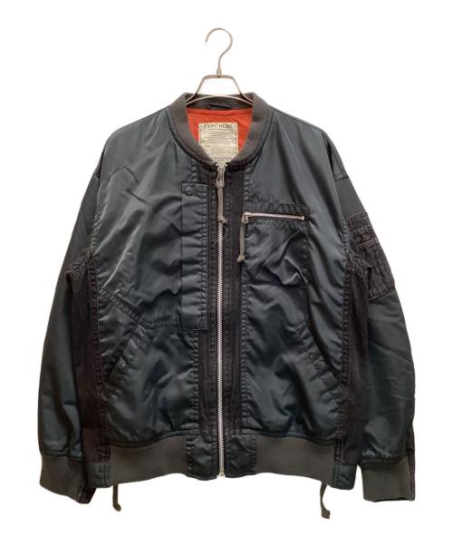 AVIREX（アヴィレックス）AVIREX (アヴィレックス) デニムコンビネーションMA-1ジャケット グレー サイズ:XLの古着・服飾アイテム