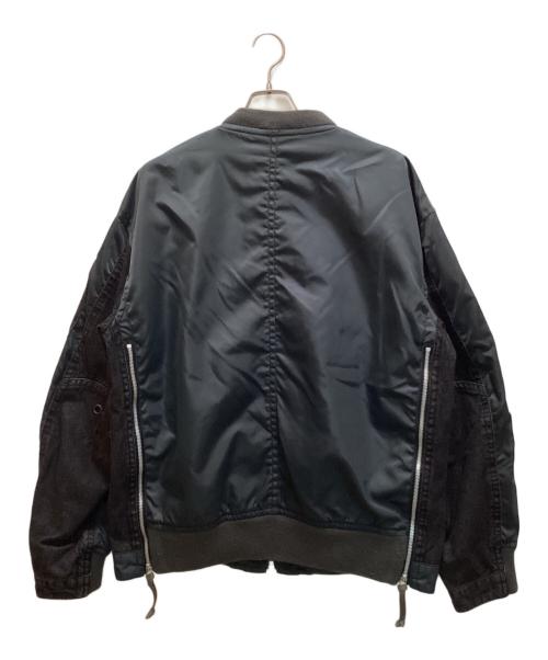 AVIREX（アヴィレックス）AVIREX (アヴィレックス) デニムコンビネーションMA-1ジャケット グレー サイズ:XLの古着・服飾アイテム