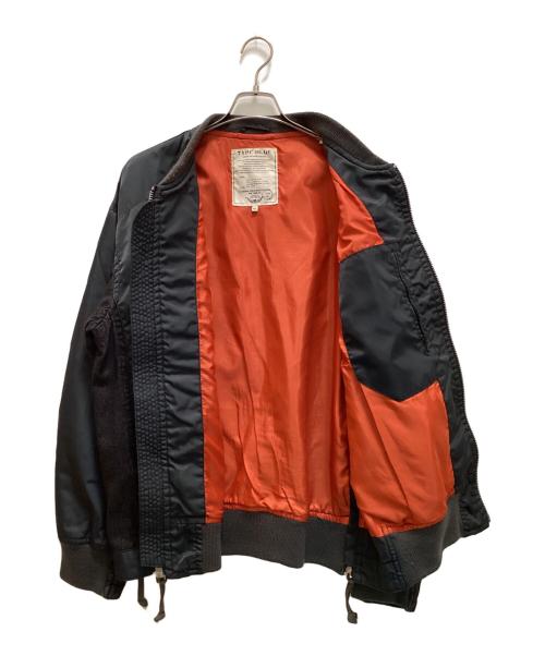 AVIREX（アヴィレックス）AVIREX (アヴィレックス) デニムコンビネーションMA-1ジャケット グレー サイズ:XLの古着・服飾アイテム