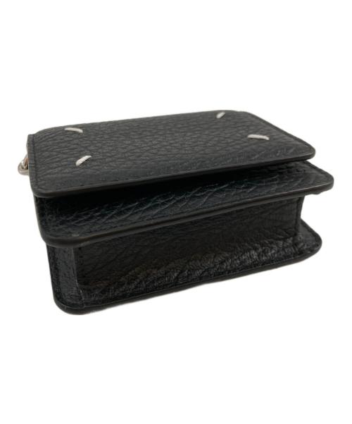 Maison Margiela（メゾンマルジェラ）Maison Margiela (メゾンマルジェラ) グレインレザー チェーンウォレット ブラックの古着・服飾アイテム