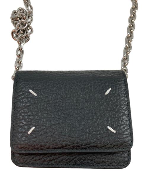 Maison Margiela（メゾンマルジェラ）Maison Margiela (メゾンマルジェラ) グレインレザー チェーンウォレット ブラックの古着・服飾アイテム