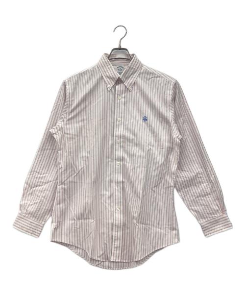 BROOKS BROTHERS（ブルックスブラザーズ）BROOKS BROTHERS (ブルックスブラザーズ) ボタンダウンシャツ ホワイト×ブルー サイズ:Mの古着・服飾アイテム