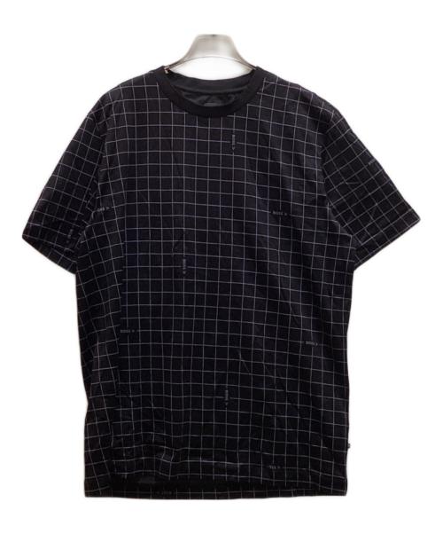 BOSS（ボス）BOSS (ボス) チェックTシャツ ブラック サイズ:Lの古着・服飾アイテム
