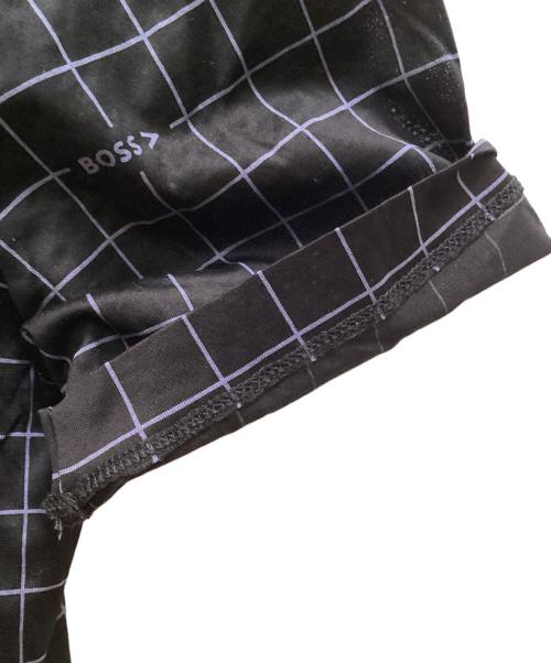 BOSS（ボス）BOSS (ボス) チェックTシャツ ブラック サイズ:Lの古着・服飾アイテム