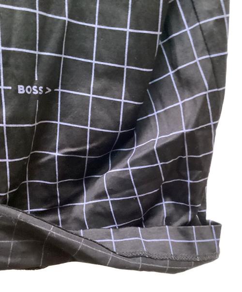 BOSS（ボス）BOSS (ボス) チェックTシャツ ブラック サイズ:Lの古着・服飾アイテム