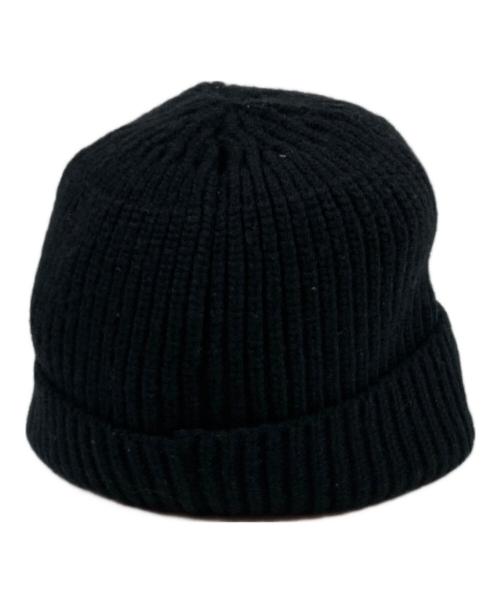 CELINE（セリーヌ）CELINE (セリーヌ) ロゴワッペンニット帽 ブラック サイズ:TUの古着・服飾アイテム