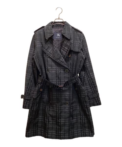 BURBERRY LONDON（バーバリーロンドン）BURBERRY LONDON (バーバリーロンドン) チェックトレンチコート ブラック サイズ:11の古着・服飾アイテム