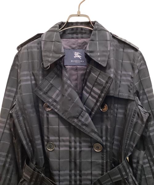 BURBERRY LONDON（バーバリーロンドン）BURBERRY LONDON (バーバリーロンドン) チェックトレンチコート ブラック サイズ:11の古着・服飾アイテム