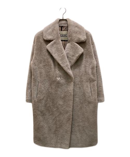 HERNO（ヘルノ）HERNO (ヘルノ) フェイクファーロングコート ベージュ サイズ:38の古着・服飾アイテム