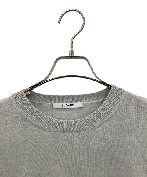 SLOANE（スローン）SLOANE (スローン) 18G天竺 リサイクルポリエステル×コットン クルーネック ブルー サイズ:3の古着・服飾アイテム