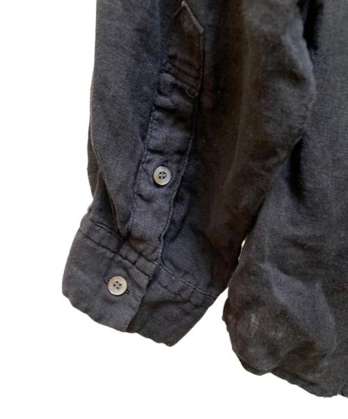 nestrobe confect（ネストローブ コンフェクト）nestrobe confect (ネストローブ コンフェクト) 60リネンレギュラーカラーシャツ ブラック サイズ:3の古着・服飾アイテム