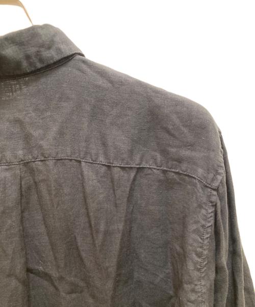 nestrobe confect（ネストローブ コンフェクト）nestrobe confect (ネストローブ コンフェクト) 60リネンレギュラーカラーシャツ ブラック サイズ:3の古着・服飾アイテム