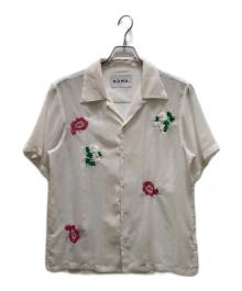 NOMA t.d.×RAY BEAMS（ノーマティーディー×レイ ビームス）の古着「別注シアーフラワーオープンカラーシャツ」｜ホワイト
