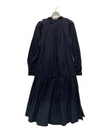 Rumche（ラムシェ）の古着「ボリュームスリーブドレス」｜ブラック