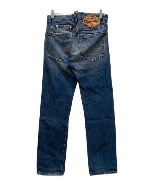 DSQUARED2（ディースクエアード）DSQUARED2 (ディースクエアード) 刺繍デザインデニムパンツ インディゴ サイズ:44の古着・服飾アイテム