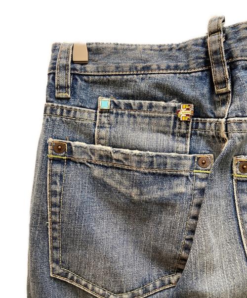 DSQUARED2（ディースクエアード）DSQUARED2 (ディースクエアード) 刺繍デザインデニムパンツ インディゴ サイズ:44の古着・服飾アイテム
