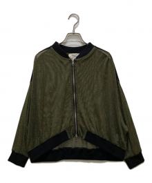 margaux vintage（マルゴー ヴィンテージ）の古着「ラメ メッシュ ブルゾン」｜カーキ