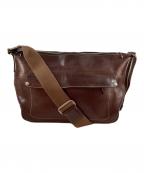 万双マンソウ）の古着「シモーネ レザーショルダーバッグ」｜ブラウン